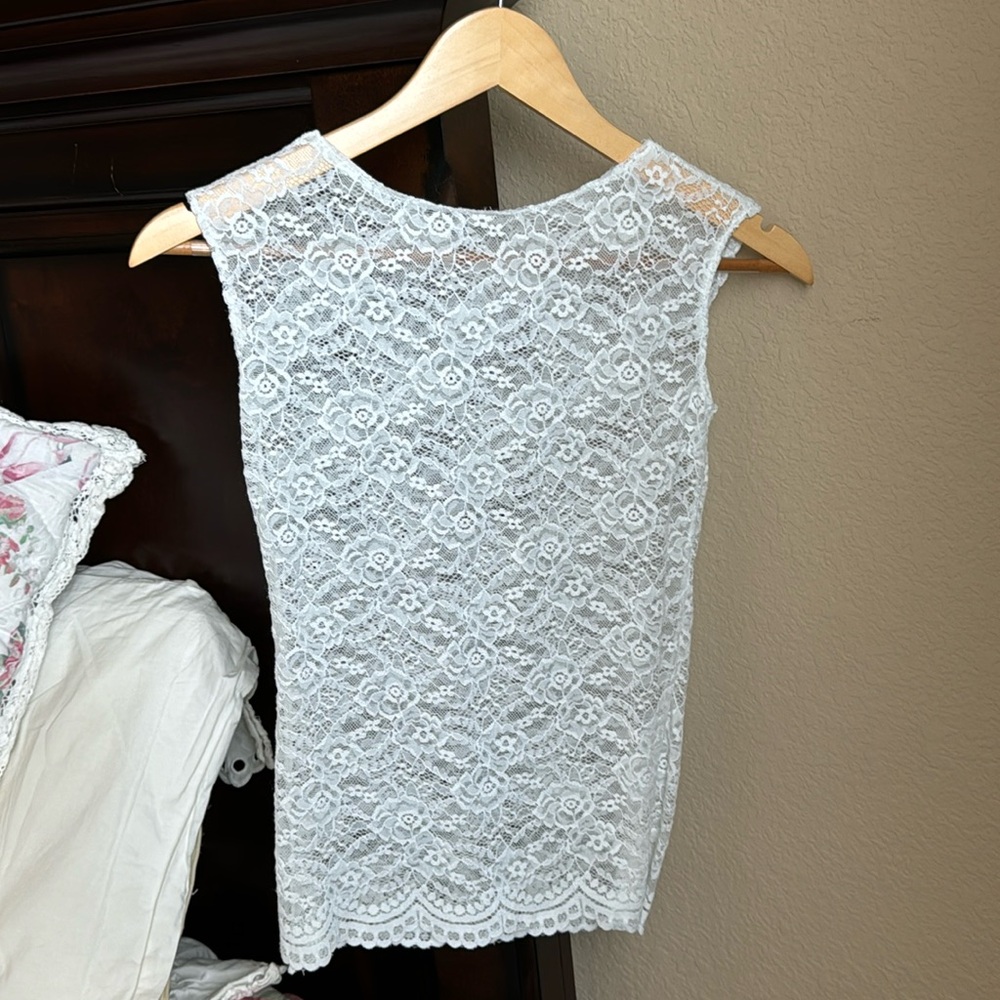 White lace top